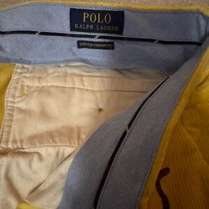 Polo by Ralph Lauren Men's Yellow Corduroy Pants
